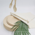 Wholesale Round Plate Eco Bamboo Plate Disposable Set Dinnerware For Party